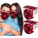 ZQP 100PCS Disposable Face_Mask Valentine's Day Face_Mask for Adult Heart Shaped Design 3Ply Breathable Anti-Dust Safety Protection with Elastic Earloop & Nose Bridge - Buy Online on GoSupps.com