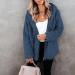 Hanxiulin Oversized Plush Hoodie Jacket - Women's Long Arm Winter Coat for Hiking & Transition - Art Fur XL Blue - Buy Online on GoSupps.com