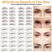 Comkrivy Eyebrow Stamp Stencil Kit - 48 PCS Waterproof Eyebrow Stencils in 2 Sizes with Pomade & Pencil - Ideal for Beginners Women - Brown - Buy Online on GoSupps.com