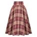 Women's skirt short black chiffon swing bell rock long beach rock mini skirt winter skirt a line flower pattern fold skirt casual midi winter skirt fold skirt red s