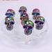 Natural Crystal Rough Natural Crystal Natural Electroplated Metal Colour Gemstone Crystal Skull Stone Seven Star Array Ornament for Home Decoration - Buy Online on GoSupps.com