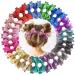 DeD 30 Pieces 4.5 Inch Glitter hair Bows clips for girl Multi Color Sparkly Sequins hair bows Alligator Clips for Baby Girls Teens Toddlers(15 Pair)