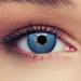 Design lens 2 blue contact lenses with starch ocean blue three monthly lenses for a natural effect suitable for dark eyes + free container "Dimension aqua" -0.75 -0.75 Aqua Blue