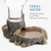 Navaris Reptile Water Dispenser - 400ml Realistic Tortoise Accessories - Large Water Bowl Dish - Bowls for Reptiles & Amphibians - Buy Online on GoSupps.com