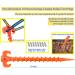 MotBach 10 Pack 7.9 Orange Canopy Stakes Tent Pegs - Heavy Duty Spiral Ground Anchors for Camping, Tarps, Hiking - Screw Shape, Sandbeach & Rain Resistant - Buy Online on GoSupps.com