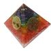 7 Chakra Tree of Life 4 Side Crystal Orgone Pyramid Healing Stone Crystal Pyramid EMF Protection Positive Energy Generator Orgonite Meditation Spiritual Balance Stones 65-70 mm with Velvet Phouch - Buy Online on GoSupps.com