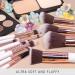 Nir Beauty 15-Part Vegan Make-Up Brush Set | Award-Winning Set with Sponge Cleaner & Gift Box | Professional Quality in White & Ros gold - Buy Online on GoSupps.com