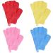 4 Pairs Bath Exfoliating Gloves Scrub  Double Sided Bath Mitts Scrubs for Shower  Exfoliating Body Shower Mitt Scrubber Glove  Bathing Accessories for Bath  Spa  Massage(Yellow  Red  Pink  Light Blue) Multicolor A