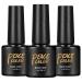 PEACECOLOR 3 x 7ml Base Coat for Gel Nail Polish Soak Offer U V LED Gel Nail Poslih Base Coat Nail Art Supplies Strong Adhesion Long Lasting Manicures A3