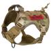 Oneigris dog harnesses Fire Watcher Tactical Dishes Molle Security Dogs Dog Dog Dogs With 1 Hands and 2 No-Pull D-Ring 1000D Nylon (L multicolored) L multicolored