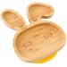 bamboo bamboo Baby and Toddler Suction Plate for Feeding and Weaning | Bamboo Bunny Plate with Secure Suction | Suction Plates for Babies from 6 Months (Bunny Yellow)