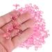 200pcs Acrylic Pacifiers Baby Nipples for Baptism Birthday Gift Mini Decoration Accessories with Transparent High Gloss (Pink)