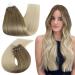 Ugeat extensions real hair microring ombre 60cm microring extensions real hair 1g microring extensions light brown ombre white blonde loop extensions microring hair extensions 50g 50 highlights 60 cm 1.Microring #8a/60