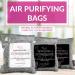 Nature Fresh Premium Bamboo Charcoal Air Purifying Bag - Kid and Pet Friendly Odor Eliminator - 4 Pack 200g Grey w/White Label - Activated Charcoal by Pink Rhino Labs - Buy Online on GoSupps.com