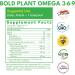 Bold Botanica Plant Vegan Omega 3-6-9 with Ahiflower Oil Omega 3 Liquid Supplement for Women & Men Plant-Based Omegas for Brain & Immune Health Better Than Flax Fish Free Sugar-Free 4 fl oz - Buy Online on GoSupps.com
