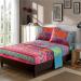 Boho Sheets Set Full Size(4PCS) Bohemian Colorful Tribal Bedding Sheets Set 14'' Deep Pocket Boho Aztec Fitted Sheet Soft Microfiber, 1 Flat Sheet 2 Pillowcases Full Boho Floral