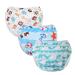 MIXIDON Reusable Swim Nappy Baby Swimming Nappies Adjustable Size Washable Nappy for Swimming Lesson 0-3 Years Zoo+Whale+Beach