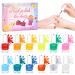 kids nail polish set Non Toxic Kids Nail Polish Set for Toddler Water-Based Natural Safe Quick Dry Nail Polish Kit Birthday Gift Nail Polish Set for Girl (11 Colors + 1 Coat) Kids Ages 3+