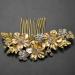 Duontyye Wedding Bridal Hair Combs Vintage Imitation Crystal Hairpins Prom Jewelry Gold Silver Flower Pattern Hair Accessories Pins Women Gold - Buy Online on GoSupps.com