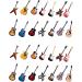 28 Stand Up Acoustic Rock Guitar Themed Edible Wafer Paper Cake Toppers Decorations - Buy Online on GoSupps.com