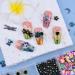 Black 3D Nail Art Charms Kit - Resin Flowers Butterflies Hearts & More | International Shipping - Buy Online on GoSupps.com