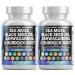 Sea Moss 3000mg Black Seed Oil 2000mg Ashwagandha 1000mg Turmeric 1000mg Bladderwrack 1000mg Burdock & Vitamin C Vitamin D3 with Elderberry Manuka Dandelion Yellow Dock Iodine Chlorophyll ACV - 2Pack