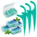 Dental floss 300 pcs. Dental floss mint tooth flap toothpick with taste mint plastic dental flowed sticks dental care dental stick cleaning rooms toothed sticks - 5x60er