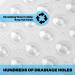 YINENN Square Shower Mat 21 x 21 Inches - Non Slip, Washable, Clear with Suction Cups and Drain Holes - Buy Online on GoSupps.com