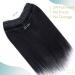 TESS One Piece Black Hair Extensions Clip in Real Hair Clip in Human Hair Extensions Clip in Hair Extension Real Human Hair 14 inch 1 Jet Black - Buy Online on GoSupps.com