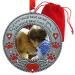 In Loving Memory Pet Ornament - Dog Memorial Christmas Photo Ornament - Furever in My Heart - Red Hearts with Angel Wings & Paw Prints - Cat Sympathy Gifts - Loss of a Pet - Gift/Storage Bag Included 1