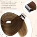 Real Hair Balayage Tape-In Extensions | Hetto Remy Medium Brown to Light Brown & Dark Blonde #8/18/14 - 35cm 50g - Buy Online on GoSupps.com