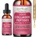 Liquid Collagen Peptides - Multi Collagen for Women Type I II III V X with Glucosamine MSM Hyaluronic Acid High Absorption Hydrolyzed Collagen Peptides Drops for Skin Hair Nail & Joint Non-GMO