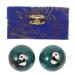 Fomiyes 2st Fitness handball Stinge Massage ball Mini massage ball Massage metal balls Hand training balls Physiotherapy Panda Cloisonne -Box Massagekugel Cloisonn aemille