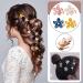 Small Pearl Hair Clips & Mini Crystal Alligator Hairpins - 12 Exquisite Flower Crystal Hair Accessories for All Hairstyles - Buy Online on GoSupps.com