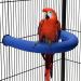 TeTupGa U Shape Parrot Perch Stand Pet Toy Bird Platform Sand Paw Grinding Clean Stick Cage Exercise Conure Budgie Cockatiel Accessories (Blue Large)