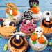 32Pcs Halloween Cupcake Decorations Trick or Treat Ghost Pumpkin Skull Cat Cupcake Toppers Cute Cartoon Design Cupcake Picks Halloween Party Decor Supplies (A) - Buy Online on GoSupps.com