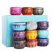 Soulpala 12 fragrance candles Gift Set 100% natural soy wax candle 12 different aroma candles for aromatherapy massage stress degrading fragrance candles for Christmas birthday mother's day