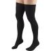 Truform 30-40 mmHg Compression Stockings for Men & Women - Thigh High Closed Toe Dot-Top Black Small (Pack of 2) - International Shipping Available - Buy Online on GoSupps.com