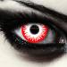 Design lenses colored daily lenses contact lenses white and red without prescription for Halloween costume as a zombie carnival demon & cosplay - 2 pieces (1 pair) white -red eye lenses