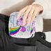 Stylish Menstruation Pad Bag with Zipper | Women's Napkin & Tampon Collection Bag - Smiling Unicorn Design - Buy Online on GoSupps.com