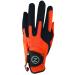 Zero Friction Men's Compression-Fit Synthetic Golf Glove, Universal Fit One Size Left Individual Orange