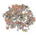 Amosfun 100pcs Mini Brads Metal Scrapbooking brads Paper Fasteners for DIY Crafts 9mm