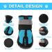 COMSLE Waterproof Dog Boots for Large Dogs | 4Pcs Set Paw Protectors with Reflective Straps | Anti Slip Soles | Size 6 (Width 5.6-6.6CM) Blue - Buy Online on GoSupps.com