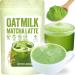 Japanese Oat Milk Matcha Latte Uji Matcha Ceremonial Grade with Oat Milk Instant Latte Mix Dairy-Free 100% Plant Based Vegan No Refined Sugar Made in Japan 100g YAMASAN