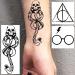 FIYACHY 20 PCS Halloween Death Eater Tattoos - Dark Mark Mamba Skull Snake Fake Stickers for Kids, Women, Men - Magic Lightning Bolt Scar, Halloween Makeup Costume Party Favor - Buy Online on GoSupps.com
