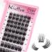 Lash Clusters 72 PCs Cluster Lashes DIY Eyelash Extensions Super Thin Band Soft Mixed Tray Wispy Individual Lashes Eyelash Clusters (Fluffy C-8-16mix) 1 Count (Pack of 72) 019 Fluffy
