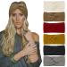 DRESHOW 6 Pieces Women Warm Knitted Headband Winter Ear Warmer Crochet Head Wraps Thick Cable Headband Red Khaki White Yellow Black Grey