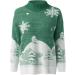 Shop Women's Christmas Snowflake Reindeer Sweater - Long Sleeve Knitwear Heart Animal Print Striped Design - XL & K Sizes Available - Buy Online on GoSupps.com