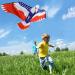 Patriotic Eagle Kite for Adults & Kids | Easy-to-Fly Beach & Outdoor Activities | 73-200ft Wingspan | Includes Swivel Line & Polyester Bag - Buy Online on GoSupps.com