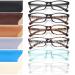Gaoye 6 Pack Reading Glasses Blue Light Blocking for Women Men, Magnifying Readers Glass Anti UV Eyeglasses with 6 Leather Case (0.0X) 6 Color*1 0.0 x